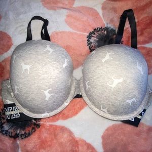 Victoria’s Secret PINK Wear Everywhere Grey Push Up Bra 36D